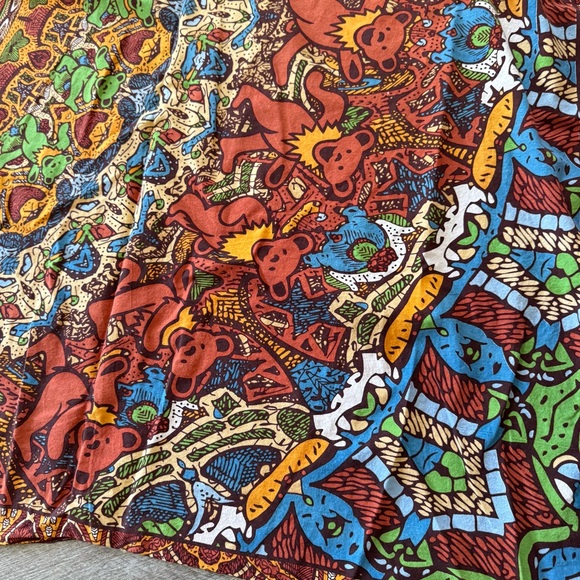 Grateful Dead Bear Vibrations 3D Tapestry Art Wall Hanging Sheet Hippie Head - Picture 5 of 9